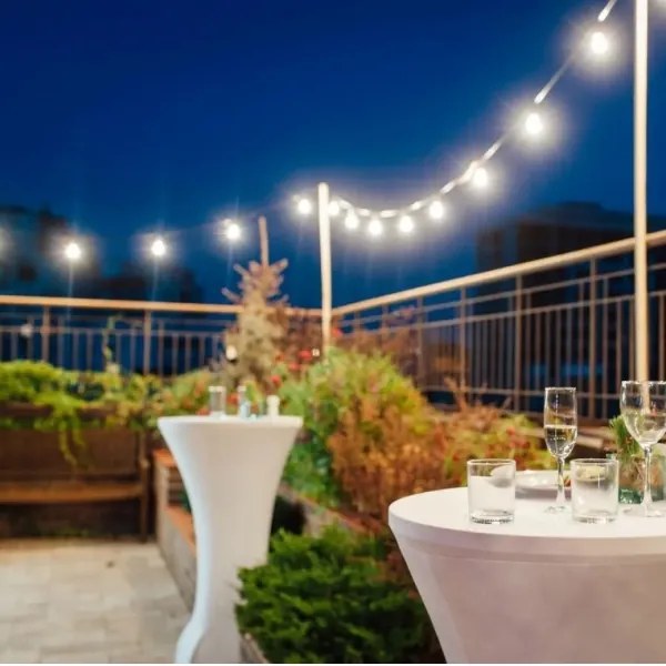 Șir LED exterior STRING 5m 10xLED/0,5W/230V IP44 3000K