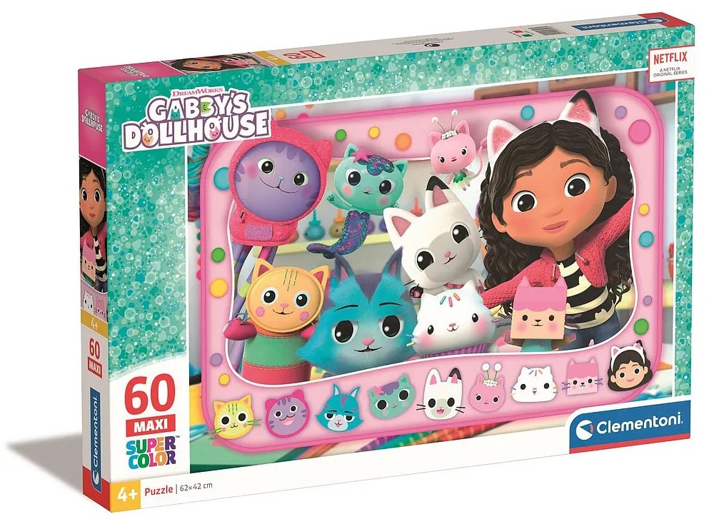 Gabby's Dollhouse Introduction Puzzle maxi Clementoni cu 60 de piese