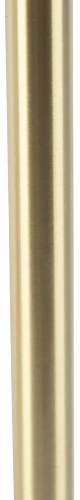 Lampă de masă clasică din alamă cu abajur maro deschis 35 cm - Simplo