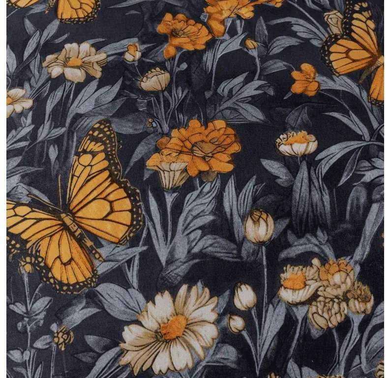 Lenjerie de pat din microfibra BUTTERFLY GARDEN albastru-gri Dimensiune lenjerie de pat: 2 buc 70 x 90 cm | 200 x 220 cm