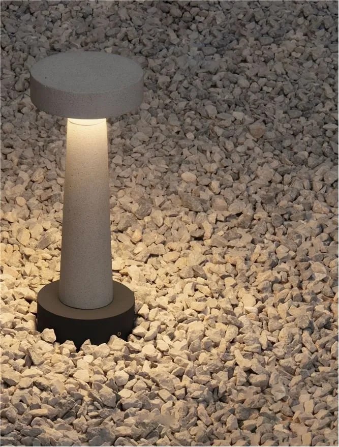 Stalp LED din ciment pentru exterior IP65 Cram White H-30cm