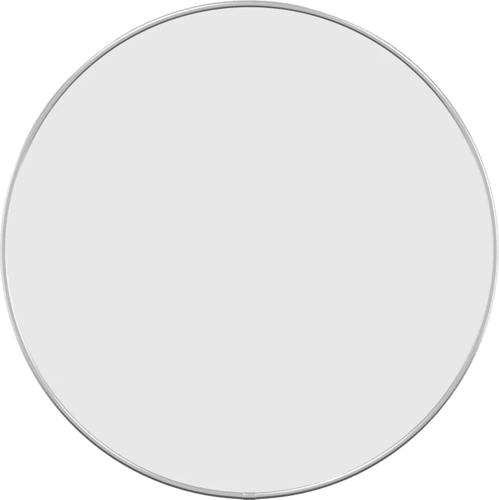 vidaXL Oglindă de perete rotundă, argintiu, Ø 50 cm