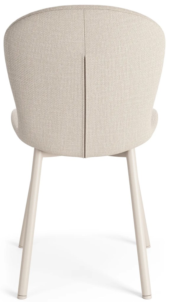 MAZZONI EXPORT FIORA Bej (material Basel 24)/cadru bej - SCAUN MODERN TAPIȚAT PENTRU SALON/SUFRAGERIE LOFT