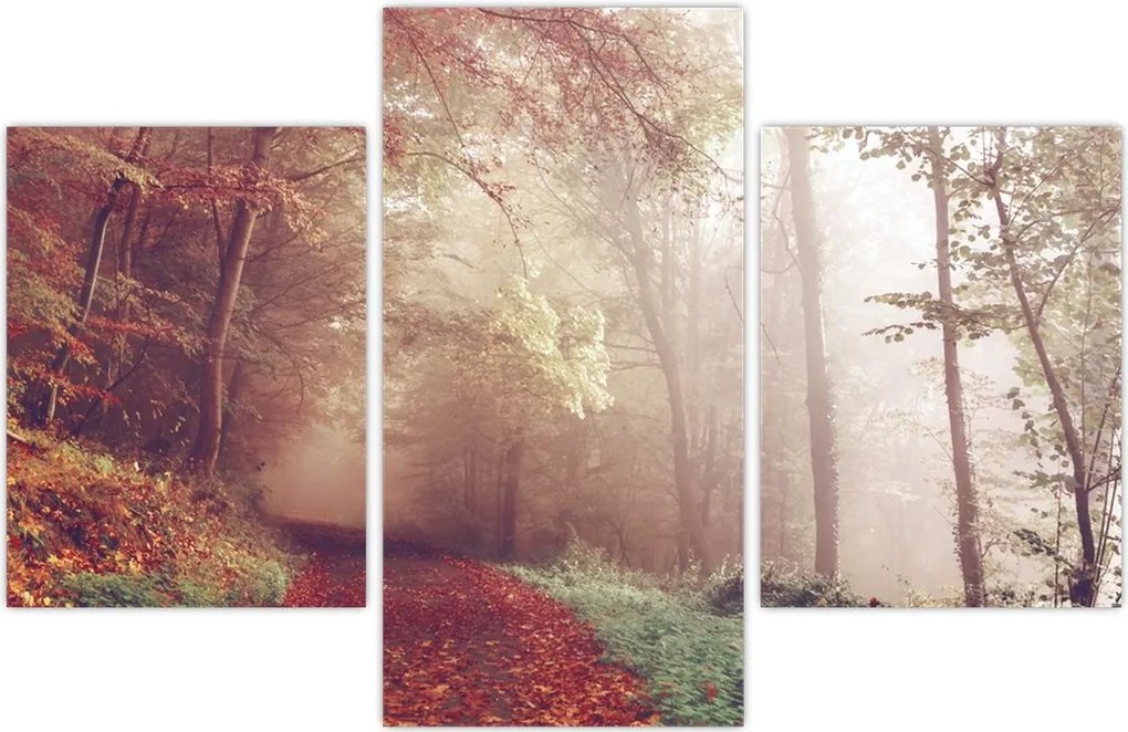 Tablou - Plimbarea de toamnă prin pădure (90x60 cm)