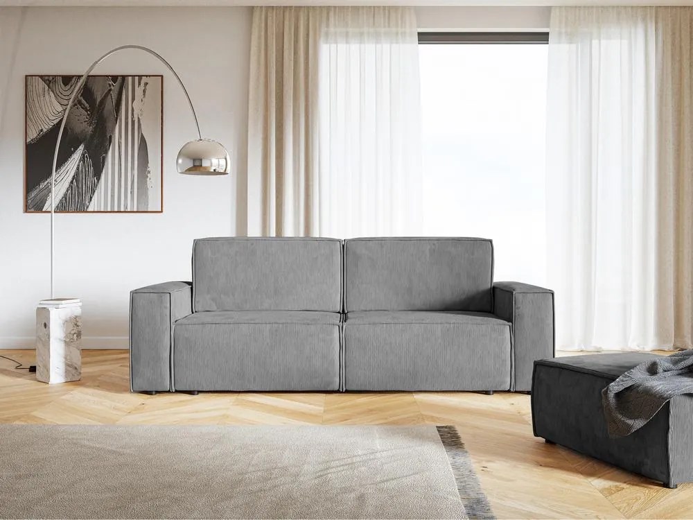 Canapea trei locuri Copenhagen (cenușiu + negru). 1098884