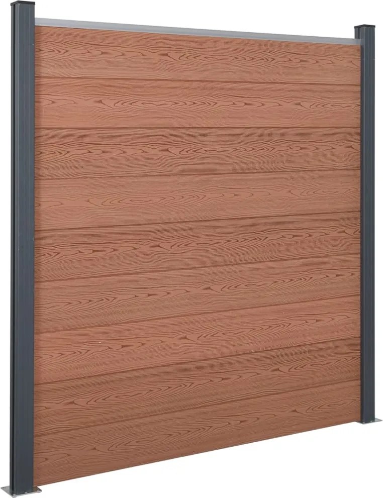 vidaXL Set panouri pentru gard, maro, 180x186 cm, WPC