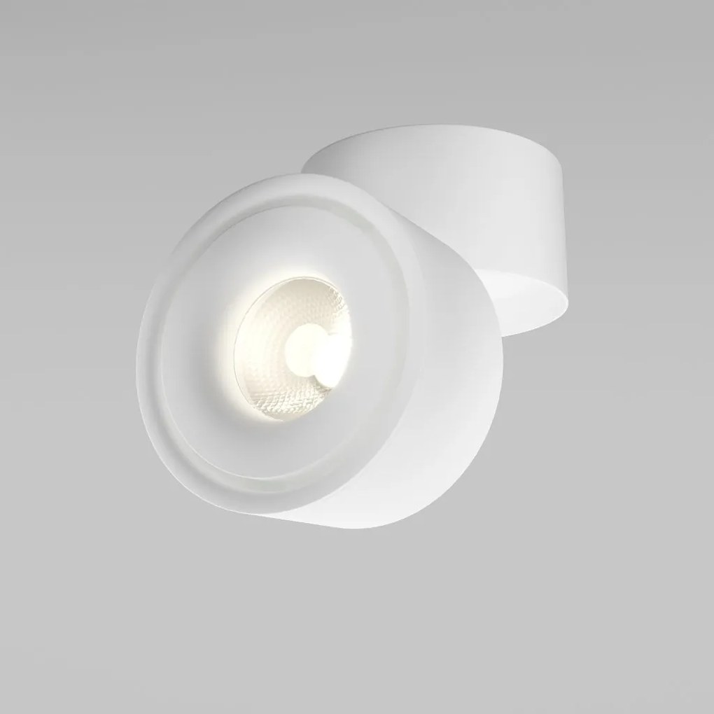 Spot LED aplicat directionabil design tehnic Yin alb