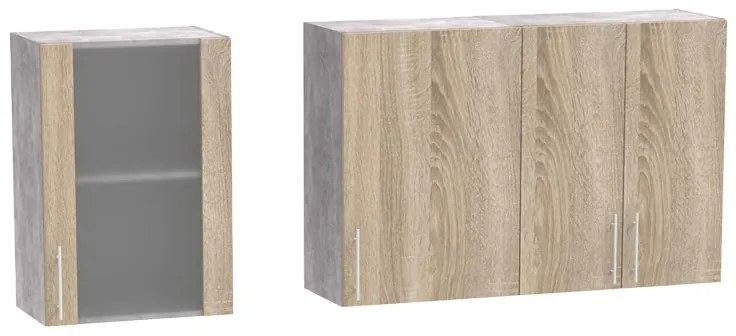 Set mobila bucatarie 4 buc Festa IV Pako World Sonoma 160x60x85 cm