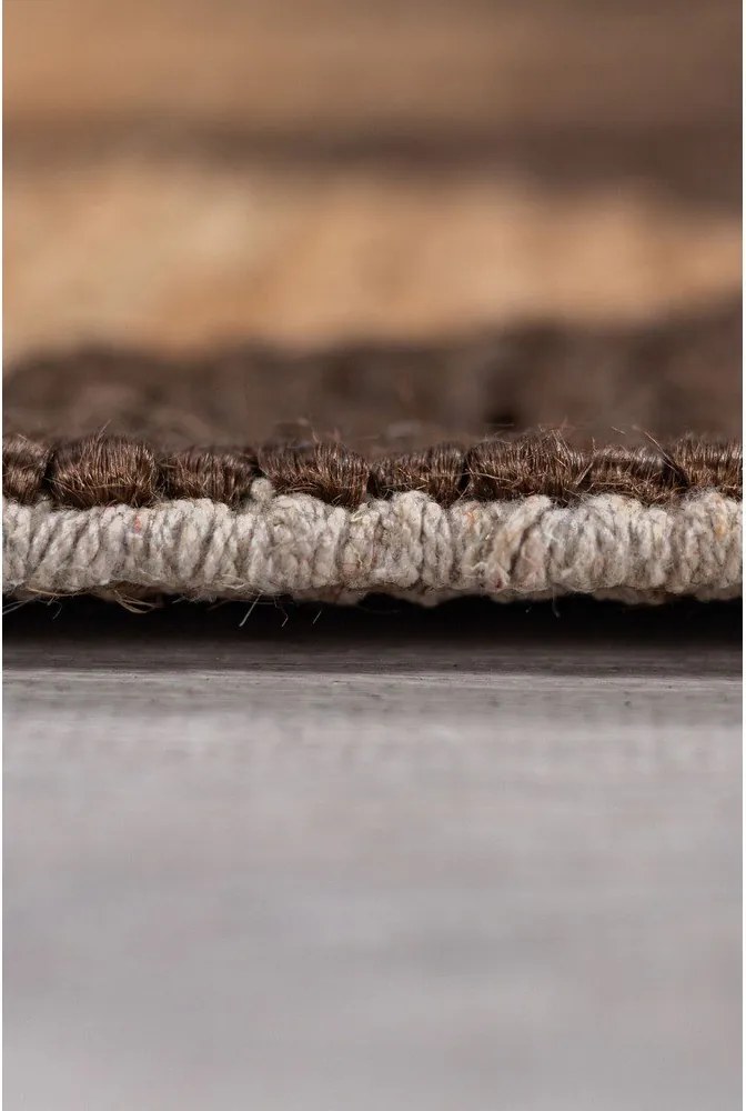 Covor tip traversă maro/în culoare naturală țesut manual din amestec de iută 80x230 cm Effie Diamond – Flair Rugs