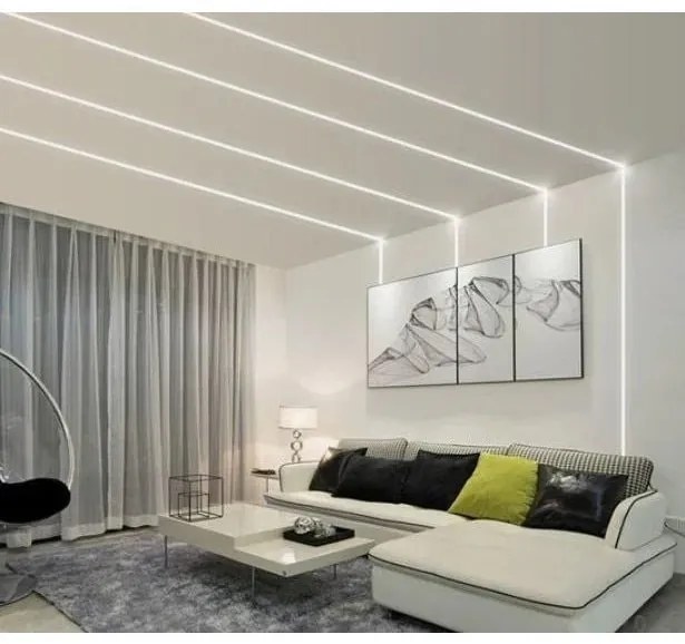 Profil LED Incastrat – Finisaj „glet”, Aluminiu, Lungime 2 m ✨