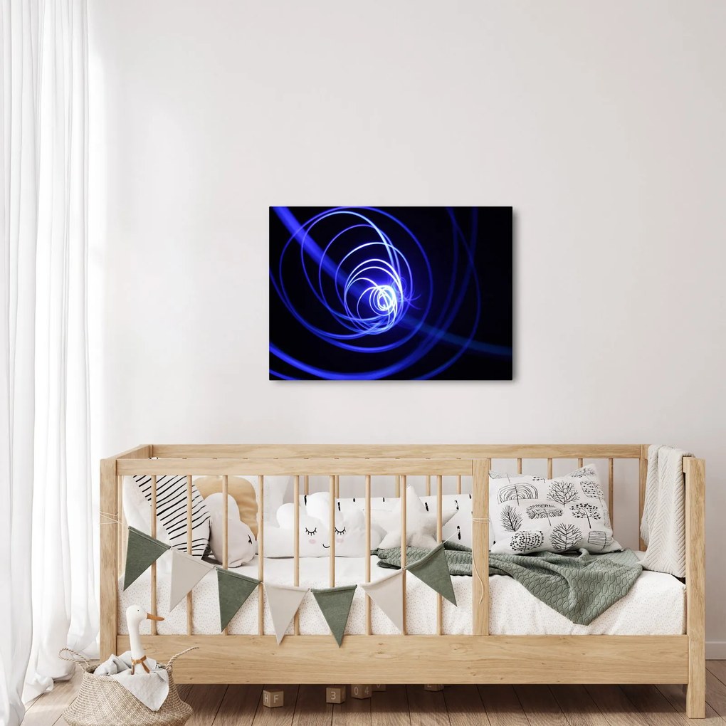 Tablou cu spirale albastre (70x50 cm)