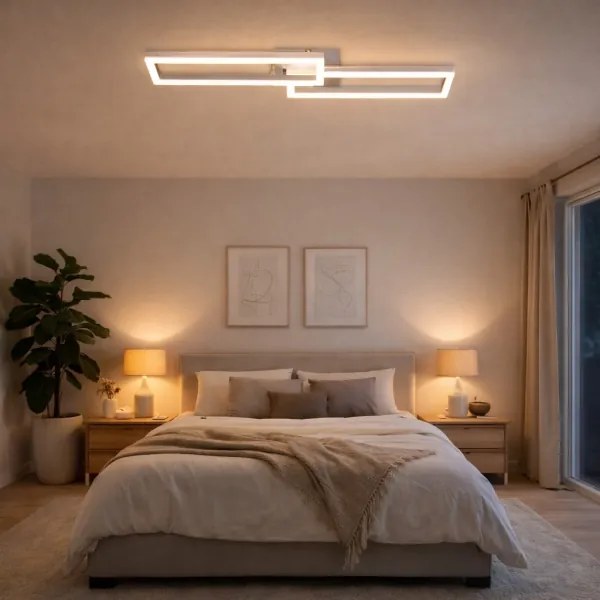 Telefunken 316108TF - Plafonieră LED RGBW dimmabilă FRAME LED/40W/230V crom