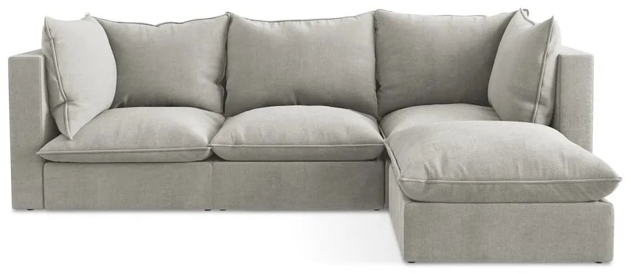 Colțar gri deschis (cu colț pe partea dreaptă/cu șezlong) Manao – Makamii