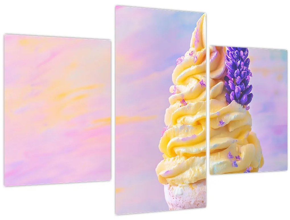 Tablou - Înghețată cu lavandă (90x60 cm)