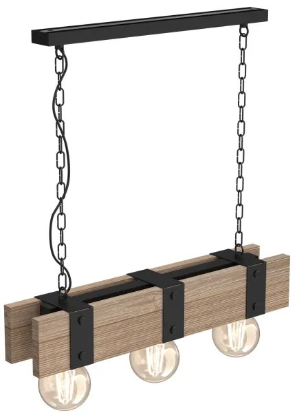 Lustră pe lanț SODER 3xE27/60W/230V