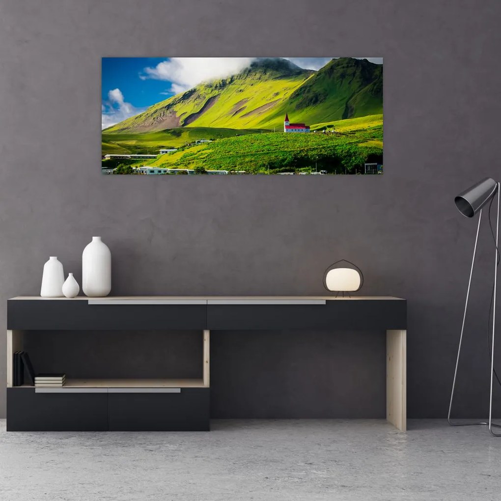 Tablou cu peisaj montan (120x50 cm)