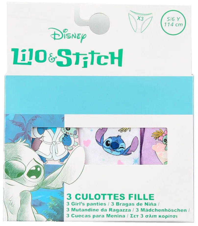 Disney Lilo și Stitch Bathing lenjerie de copii, chiloți 3 bucăți/pachet 6 - 8 ani / 116 - 128 cm