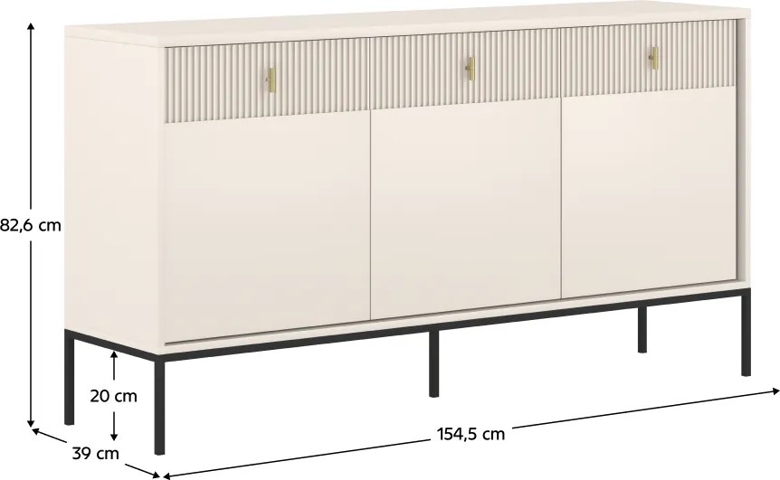 Comodă, caşmir, MAGIRA 3D3S MA03