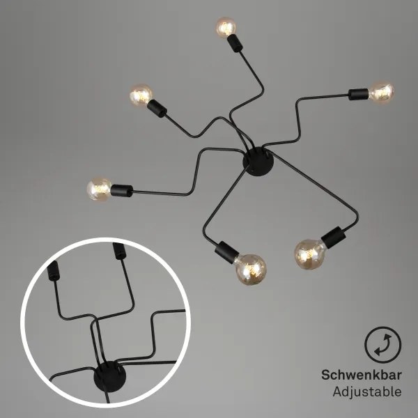 Lustră aplicată Briloner 2887-065 FARETTO 6xE27/60W/230V