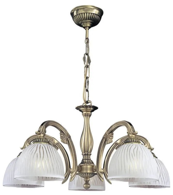 Candelabru clasic design italian din alama, sticla 5650 RA-L. 5650/5