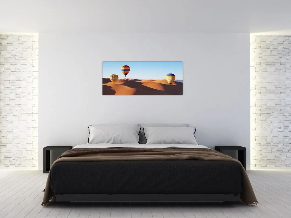 Tablou - baloane zburătoare în deșert (120x50 cm)