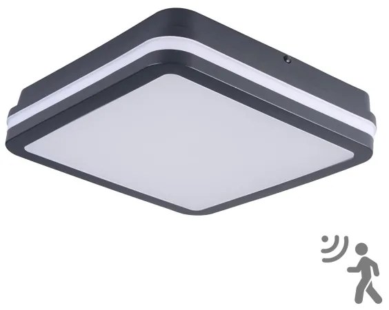 Brilagi - Corp de iluminat LED de exterior cu senzor BENE, LED/24W/230V, 26x26 cm, IP54