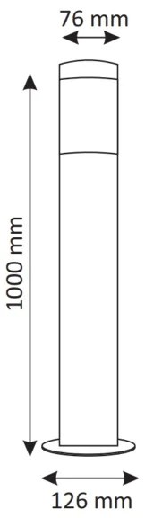 Lampă LED RGBW dimmabilă de exterior LIVIA 1xE27/6,5W/230V 100 cm IP44 argintie