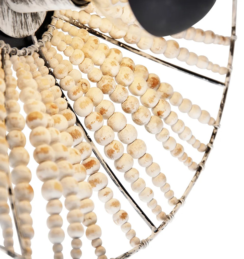 Lampă de perete orientală bej cu mărgele - Moti