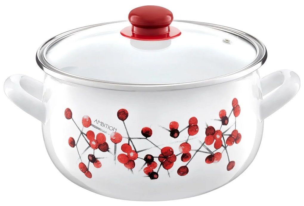 Oala email cu capac 20cm/4,2L Holly