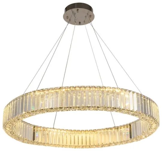 Lustră LED dimabilă pe cablu LED/50W/230V 3000-6500K crom + telecomandă