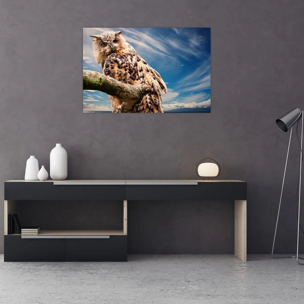 Tablou cu bufnița (90x60 cm)