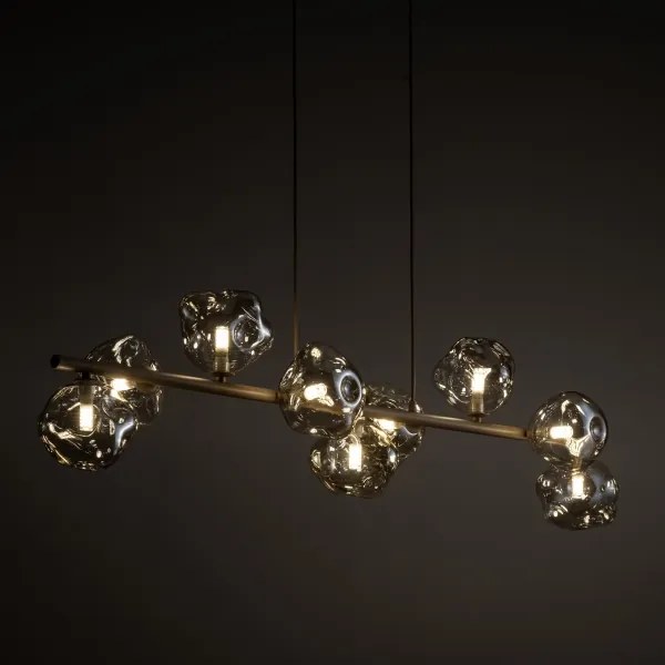 Lustră suspendată pe cablu LAVA, 9x G9, 8W, 230V, bej/fumuriu bej