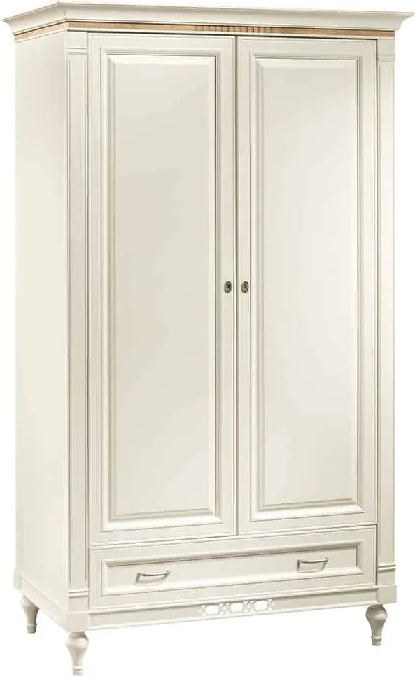 Dulap lemn masiv crem Provence -Natur, 123 × 64 × 210 cm