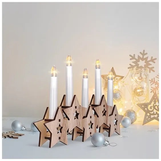 Sfeșnic LED de Crăciun Solight 1V222 5xLED/2xAA