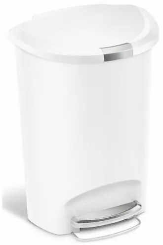 Simplehuman Coș cu pedale, 50 l, alb