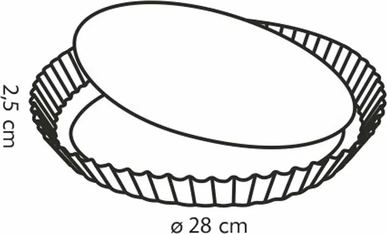 Tescoma DELÍCIA forma cu margina ondulata si cu fund detasabil cu diametrul 28cm,