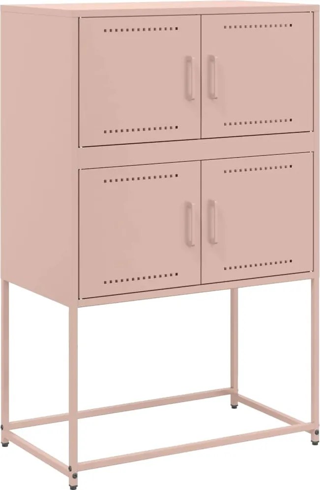 vidaXL Dulap, roz, 68,5x38,5x107 cm, oțel