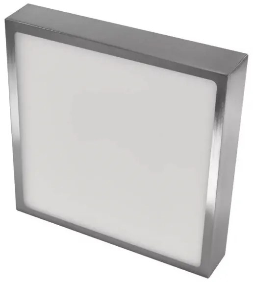 Plafonieră LED/21W/230 3000/3500/4000K 22,5x22,5 cm crom