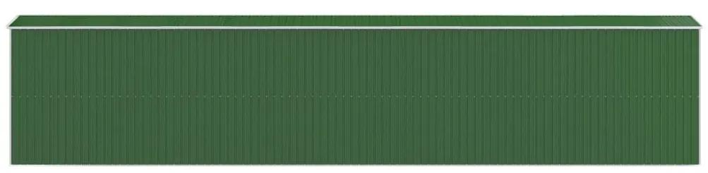 Sopron de gradina, verde, 192x1021x223 cm, otel zincat