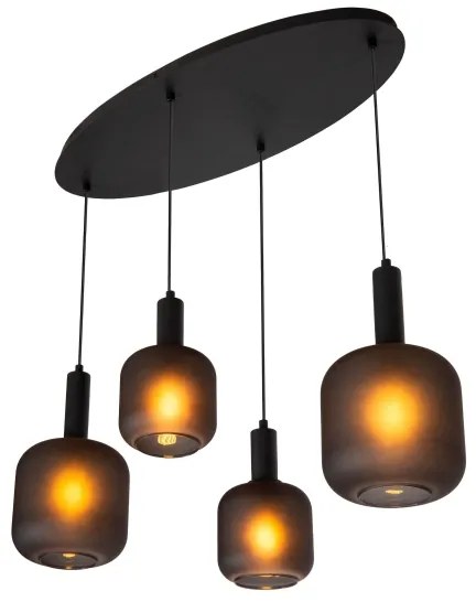 Lustră pe cablu Lucide 45405/04/30 ELOISE 4xE27/40W/230V negru