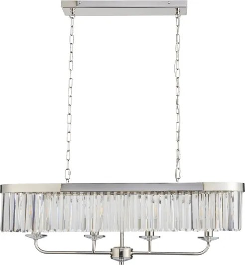 Endon 109058 - Lustră suspendată pe lanț, 4 x E14, 6 W, 230 V, crom lucios