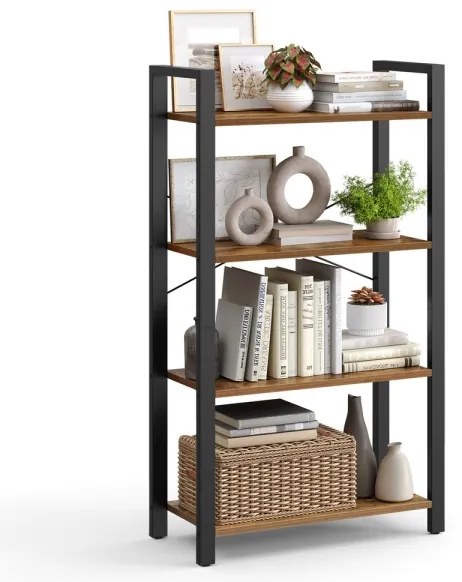 Bibliotecă NAVARO maro/negru