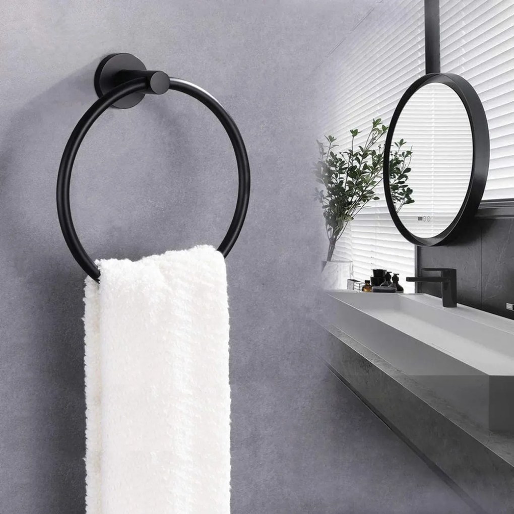 Cuier de baie negru 332915A Mist 05