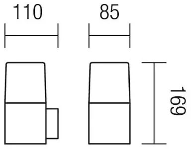 Redo 9265 - Aplică perete exterior TOGO 1xE27/13W/230V IP44