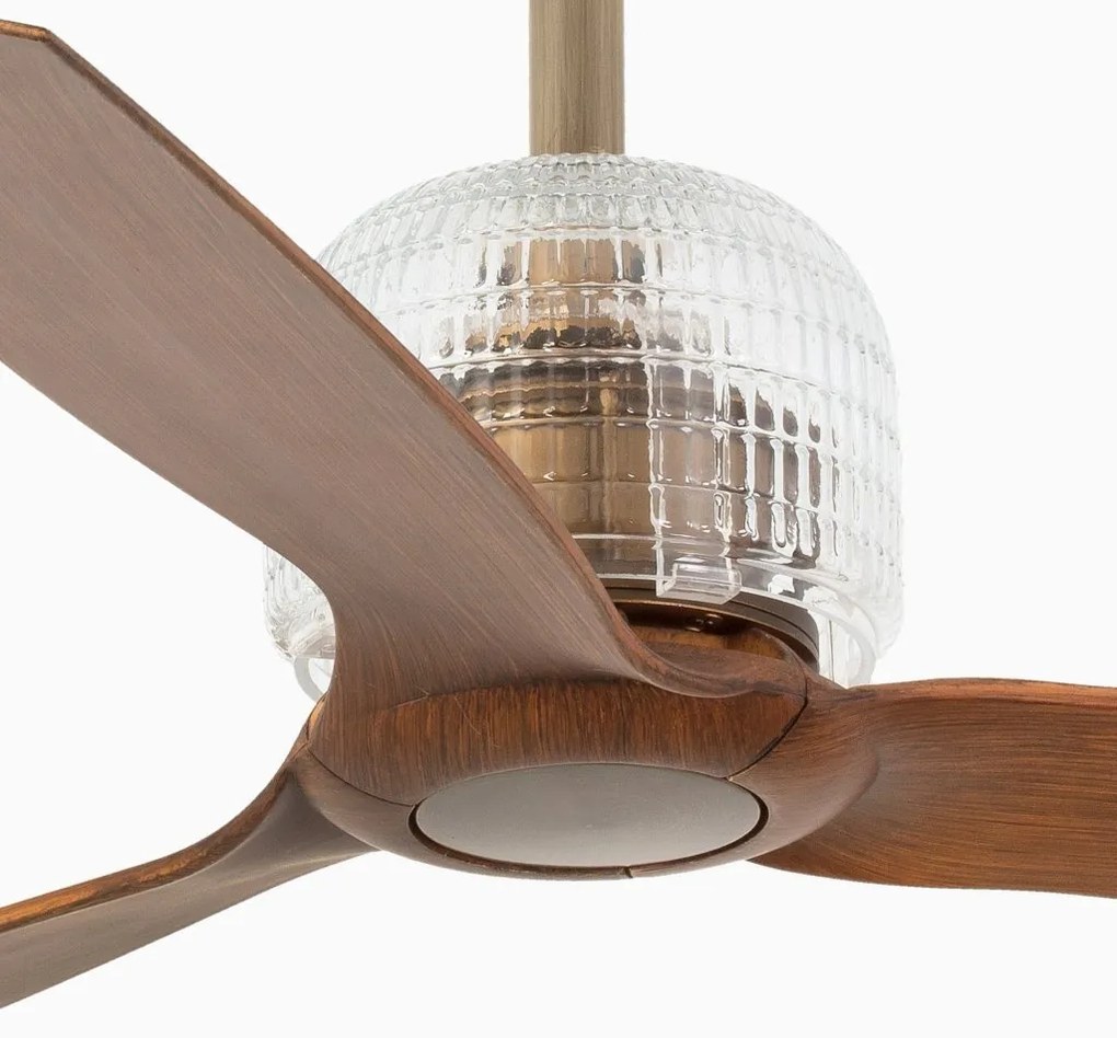 Ventilator cu telecomanda DECO FAN M auriu/maro