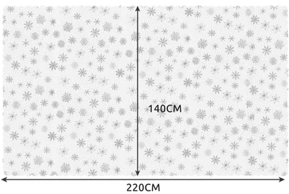 Fața de masă de Crăciun SILVER STAR 140x220 cm, albă