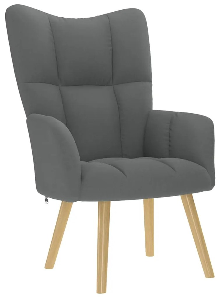 vidaXL Scaun de relaxare, gri închis, material textil