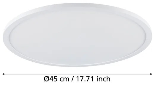 Eglo 900758-LED SARSINA-Z plafonieră dimabilă 33,5W/230V, Ø45 cm albă