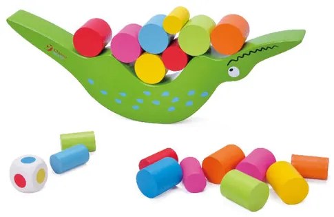 Joc de balans Classic world Crocodil cu forme, 20 buc.