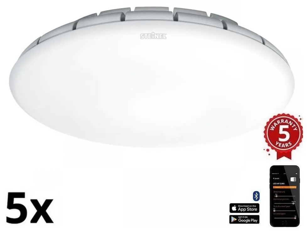 SET 5x plafonieră LED cu senzor RS PRO S30 SC 25,7W/230V 4000K Steinel 079710
